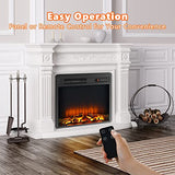 ARLIME 18 Inch Electric Fireplace Inserts, 1500W Freestanding & Recessed Fireplace w/Adjustable LED Flame, Remote Control, Timer, Built-in Thermostat, Overheating Protection ARLIME