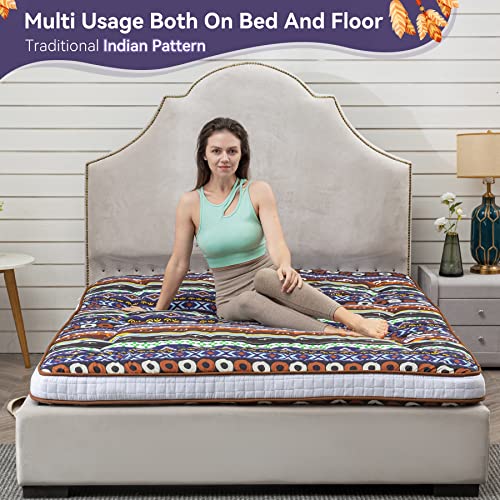 Dr.Futon Japanese Floor Futon Mattress Extra Thick Folding Roll Up Bed Topper Mat for Guest,Lounger and Tavel Dr.Futon