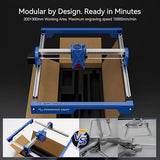 ATOMSTACK Swift 7W Laser Engraver, Swift 7W Laser Cutter, 0.06mm High Accuracy Laser Engraving Machine for Wood and Metal, Dark Acrylic, Glass, Leather Blue ATOMSTACK