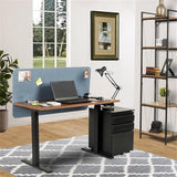 OS Home and Office Furniture 47.25" Wood Adjustable Height Desk in Danish Walnut American Furniture Classics
