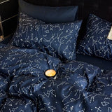 Wake In Cloud - Constellation Duvet Cover Set, Space Witchy Star Celestial Galaxy Astrology for Teen Kids Boys Girls, Soft Lightweight Bedding, 3-Piece, Navy Blue, Twin/Twin XL Size Wake In Cloud