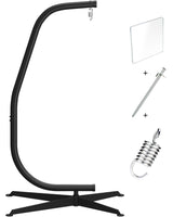 GREENSTELL Hammock Swing Stand, Hanging C-Stand with Spring Hook, for Indoor, Outdoor, Sturdy Hanging Stand Max Load 330lbs GREENSTELL