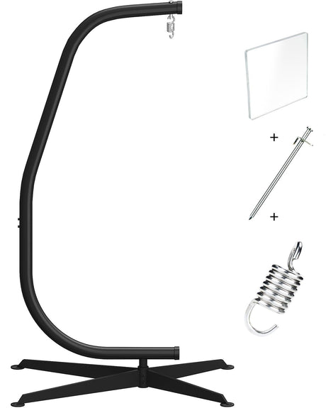 GREENSTELL Hammock Swing Stand, Hanging C-Stand with Spring Hook, for Indoor, Outdoor, Sturdy Hanging Stand Max Load 330lbs GREENSTELL