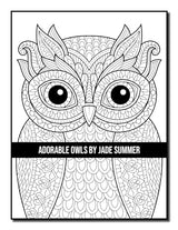Adorable Owls: An Adult Coloring Book with Cute Owl Portraits, Fun Owl Designs, and Relaxing Mandala Patterns Majosta