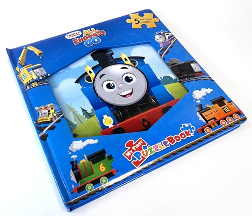 Thomas All Engines Go My First Puzzle Book - Jigsaw Puzzles for kids, 10-page board book, 5 puzzles to enjoy