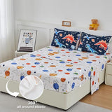 A Nice Night 5pc Glow in The Dark Kids Comforter Set,Dinosaur Galaxy Printed, Space Bedding Set Twin Size for Boys Girls Teen A Nice Night