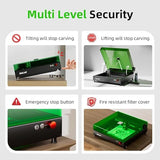 DAJA A8 20W Diode Desktop Laser Engraver Machine with Air Assist Smart 16MP Cameras, 600mm/s Speed Beginner-friendly Class 1 Safety Laser Engraver for Wood and Metal, Acrylic, DAJA