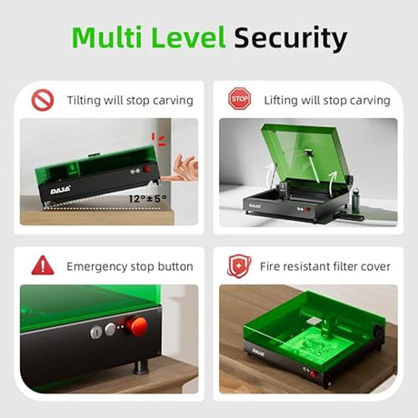 DAJA A8 20W Diode Desktop Laser Engraver Machine with Air Assist Smart 16MP Cameras, 600mm/s Speed Beginner-friendly Class 1 Safety Laser Engraver for Wood and Metal, Acrylic, DAJA