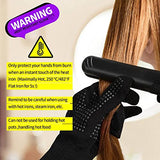 Teenitor Heat Resistant Glove With Silicone Bumps for Hair Iron Tool, Professional Heat Press Gloves, Hair Styling Protectant, Sublimation Black Teenitor