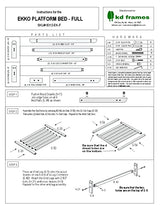 KD Frames Ekko Platform Bed - Full Bed Frame - Unfinished Wood Bed Frame - Natural, Minimalist Bed - Floating Bed Design - Easy Assembly, No Box Spring Needed - Solid Wood Full Platform Bed KD Frames
