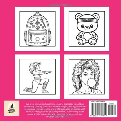 The 80's Coloring Book: Featuring 50 Bold and Easy Coloring Pages of the 80's Decade for Adults