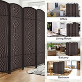 Rose Home Fashion 6 ft Tall Room Divider, Room Dividers and Folding Privacy Screens, 15.7in Privacy Screen 4 Panel Partition Temporary Wall Separation for Private, Dark Coffee Rose Home Fashion