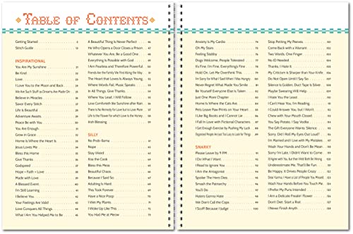 A Beginner's Guide to Cross-Stitch: 100 Inspirational, Funny, and Snarky Messages to Stitch WoodArtSupply