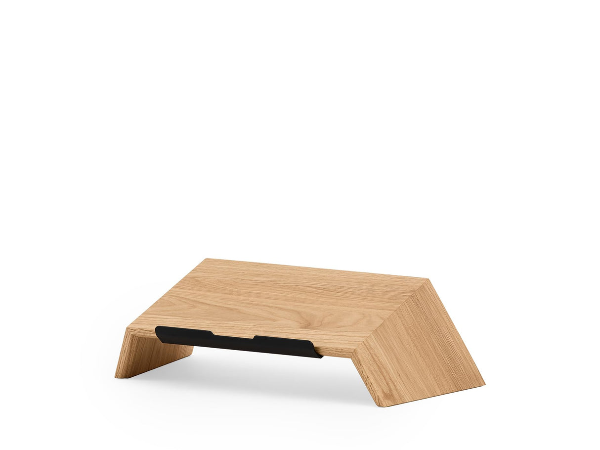 Oakywood Wooden Slanted Laptop Stand for Desk – Convenient Laptop Riser & Holder for Desk – Ergonomic Laptop Desk Stand Wood – 45x22x14cm – for 13-14" Laptops Oak Oakywood