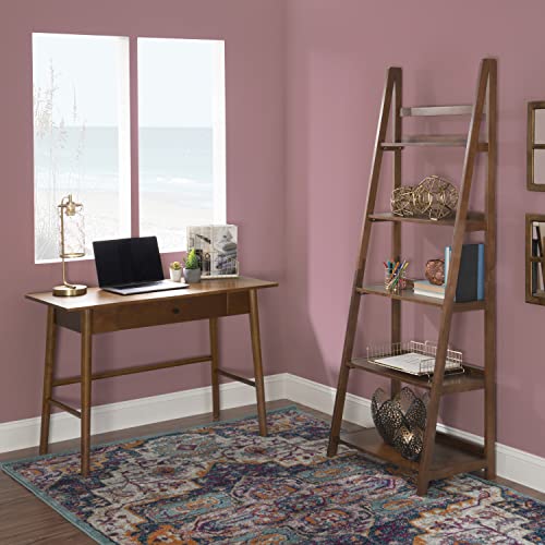 Linon Melissa Mid-Century Walnut Desk, 42" W x 19" D x 30" H Linon