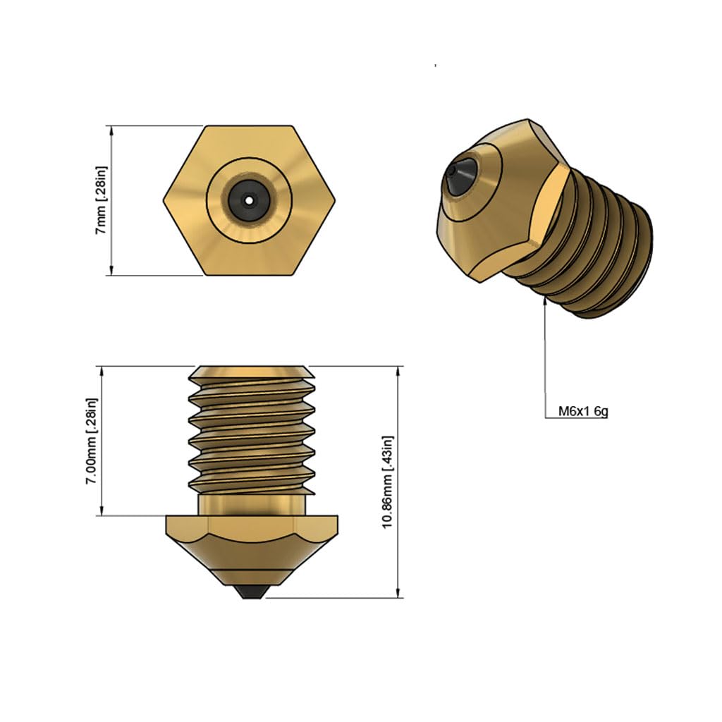 DUROZZLE Diamond PCD Tip 3D Printer Nozzles, Hardened High Precision for Bambu Lab P1P / P1S / X1 / X1C Upgraded Hotend High Speed 3D Printing (Bambu Lab, 0.8mm) - WoodArtSupply