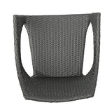 Christopher Knight Home Lina Outdoor 5 Piece Wood and Wicker Dining Set, Gray Finish/Gray Christopher Knight Home