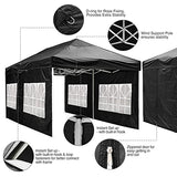 Yescom 10x20' Heavy Duty Enclosed Pop Up Canopy Folding with 4 Sidewalls for Outdoor Event Vendor Farmer Flea Market Tent Yescom