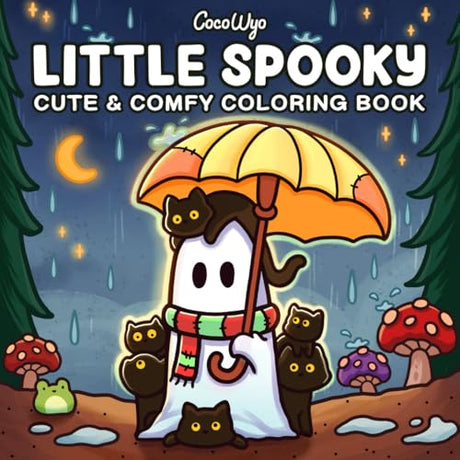 Little Spooky: Coloring Book for Adults and Teens Featuring Cute Creepy Creatures in Cozy Hygge Moments for Relaxation (Cozy Spaces Coloring) WoodArtSupply