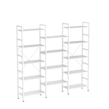 IRONCK Bookcases and Bookshelves Triple Wide 5 Tiers Industrial Bookshelf, Large Etagere Bookshelf Open Display Shelves with Metal Frame for Living Room Bedroom Home Office IRONCK