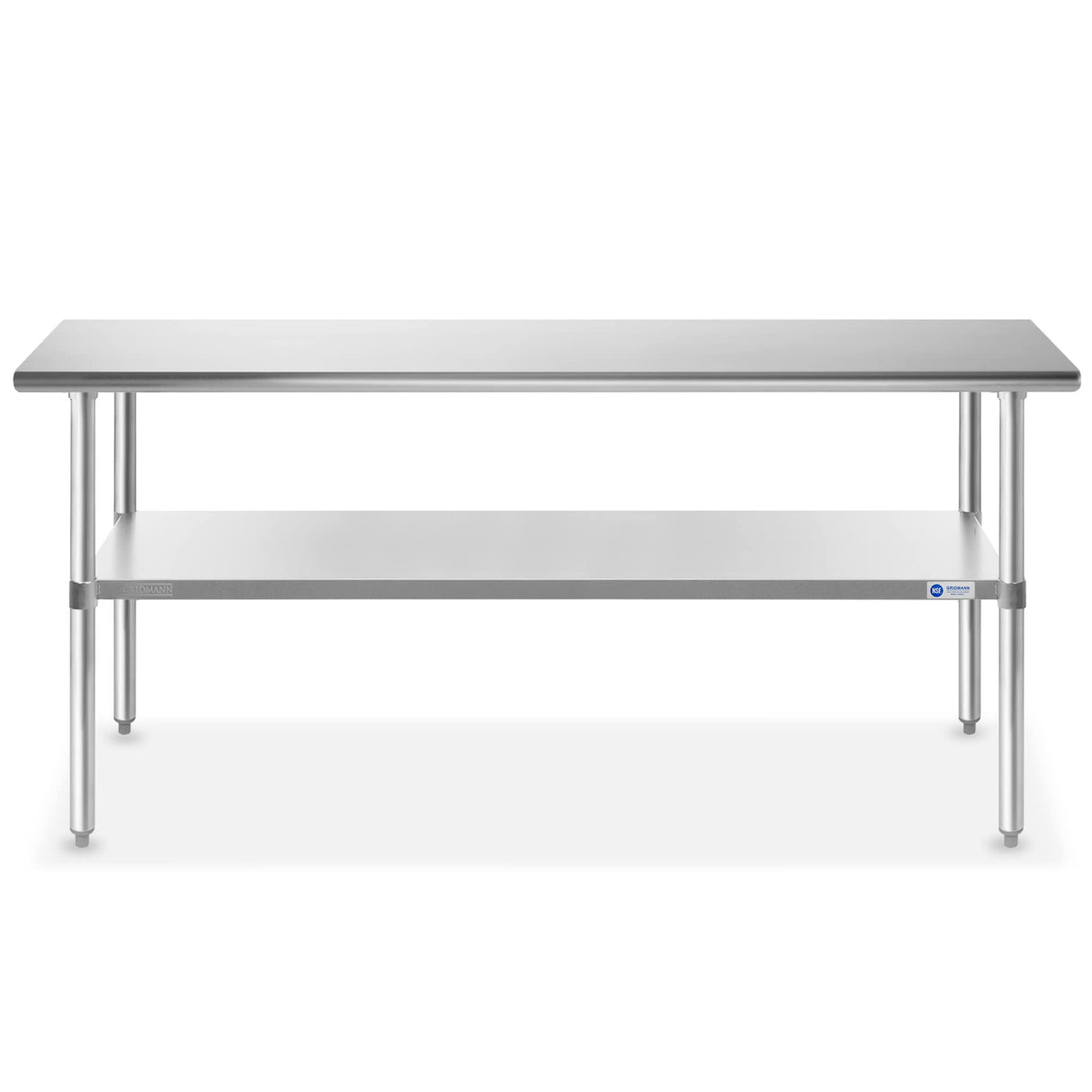GRIDMANN Stainless Steel Work Table 60 x 30 Inches, NSF Commercial Kitchen Prep Table with Under Shelf for Restaurant and Home GRIDMANN