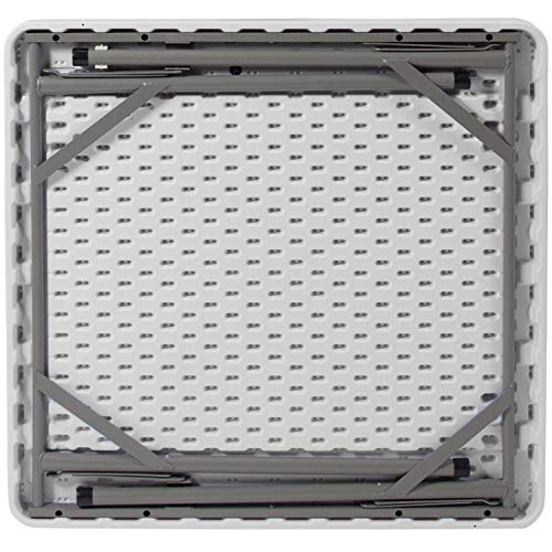 Flash Furniture Silas 34.5" Square Folding Card Table with Felt Green Surface and Cup Holders, Portable Folding Game Table for 4 Players, White/Green Flash Furniture