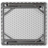 Flash Furniture Silas 34.5" Square Folding Card Table with Felt Green Surface and Cup Holders, Portable Folding Game Table for 4 Players, White/Green Flash Furniture