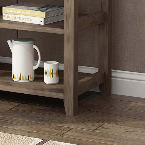 Karl home Console Table Entryway Desk, Sofa Side Table with 3 Drawers 2 Bottom Storage Shelves, Vintage TV Stand for Hallway Living Room Office, Wash Grey 29.9" H Karl home
