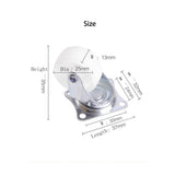 HOWDIA 1" Small Caster Wheels Swivel Casters Trolley Wheels for Furniture Project Cart, Industrial Casters Single Wheel with Rubber Base Ball Bearing Heavy Duty(12 Pack) HOWDIA