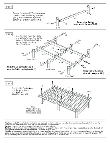 KD Frames Ekko Platform Bed - Full Bed Frame - Unfinished Wood Bed Frame - Natural, Minimalist Bed - Floating Bed Design - Easy Assembly, No Box Spring Needed - Solid Wood Full Platform Bed KD Frames