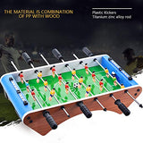 HOHXFYP Foos Table Soccer,Robust PP and Wood Material Entertaining Foos Table Soccer Bal,Have Fun Portable Foos Table Toy for Home and Travel HOHXFYP