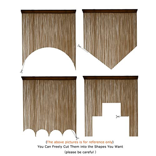 YaoYue Doorway String Curtain Door Curtains,Boho Hippie Hanging Fringe Room Divider for Patio Bedroom Closet Kitchen Laundry,Room Window Wall Door Decor(39×79in/100×200cm,Coffee) YaoYue