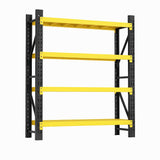 Storage Shelves Heavy Duty, Metal Garage Shelving Units, 4 Tier Storage Rack Shelf, Steel Industrial Shelving, Adjustable Standing Shelf for Basement/Warehouse Yellow and Black, W41.34*D19.69*H78.74 Generic