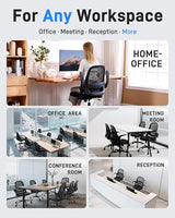 Ergonomic Mesh Office Chair for Home Office, Flip-Up Arms, Breathable Mesh Back & Thick Seat Cushion, Swivel Rolling Computer Desk Chair, BIFMA Certified, Supports 300 lbs (Black Frame/Black Seat) amseatec