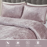 Madison Park Queen Comforter Set, Luxe Velvet, Satin Binding Comforter for a Queen-Size Bed, Cozy Velvet Comforters, All Seasons, Lightweight, Down Alternative Bedding, Full/Queen, Blush 5 Piece Madison Park