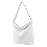 Draw blank White Women's blank large Size Canvas Crossbody Tote Handbags Shoulder Bag Hobo Casual Tote Diy/gifts/aesthetic/personalized Draw blank