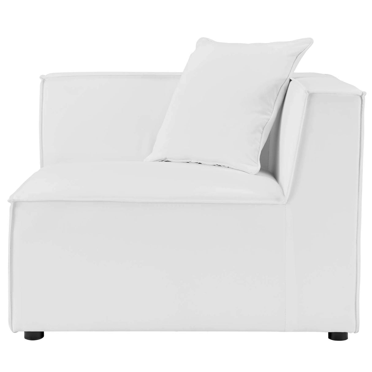 Modway EEI-4381-WHI Saybrook Patio Upholstered 4-Piece Sectional Sofa in White Modway