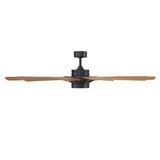 Windmill Indoor and Outdoor 12-Blade Smart Home Ceiling Fan 65in Matte Black Distressed Koa with 3000K LED Light Kit and Remote Control works with Alexa and iOS or Android App WAC Lighting