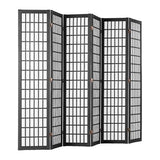 VEVOR Room Divider, 6 Panel Japanese Room Divider, Folding Privacy Screen Indoor, Portable Partition Dividers and Decoration Screens, for Room Separation, Home, Office, Restaurant & Bedroom (Black) VEVOR