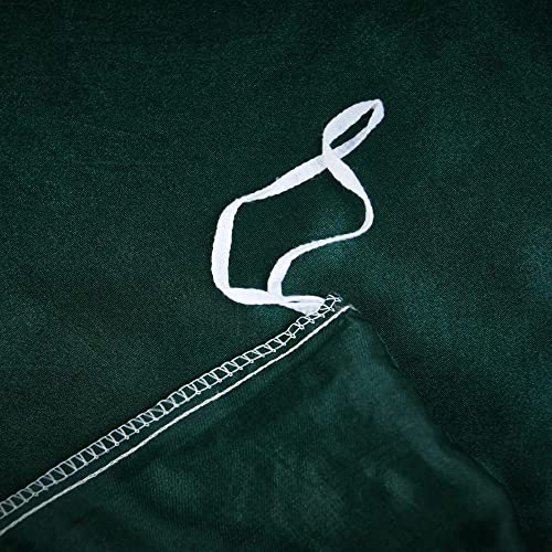 Ydtwnyq Satin Duvet Cover Set 3 Pieces Luxury Dark Green Silk Duvet Cover Super Soft Silky Bedding Set Twin Size 68"x90"inchs with 2 Pillowcases Ydtwnyq