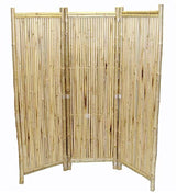 Bamboo Luxury 3 Panel Screen SM Round Sticks Bamboo