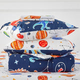 NTBED Dinosaur Kids Comforter Set Twin Size 5 Pieces Bed in A Bag for Boys Girls,Glow in The Dark Space Planet Bedding Set with Sheet NTBED