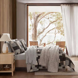 Eddie Bauer - King Quilt Set, Naturally Soft Cotton Bedding w/a Lightweight Feel for All-Year Comfort, Reversible w/Matching Pillowcases, 3 Piece Bed Set (Antique Brown) Eddie Bauer
