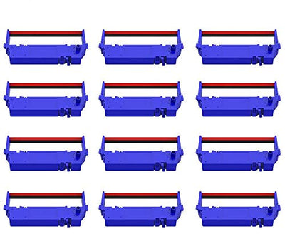 12 Pack Compatible SP700 Printer Ribbon B/R Replacement for Star RC-700BR SP-700BR SP-712 SP-742 Ink Ribbon, Black and Red
