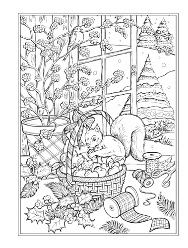 Creative Haven Country Christmas Coloring Book (Adult Coloring Books: Christmas) Dover Publications
