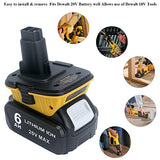 Qbmel 2-Packs DCA1820 18V to 20V Battery Adapter Replace for 20V MAX Lithium Battery DCB200 DCB203 DCB204 DCB205 DCB206 for 18Volts Tools NiCad & NiMh Battery DC9096 DW9096 DC9098 DW9099 Qbmel