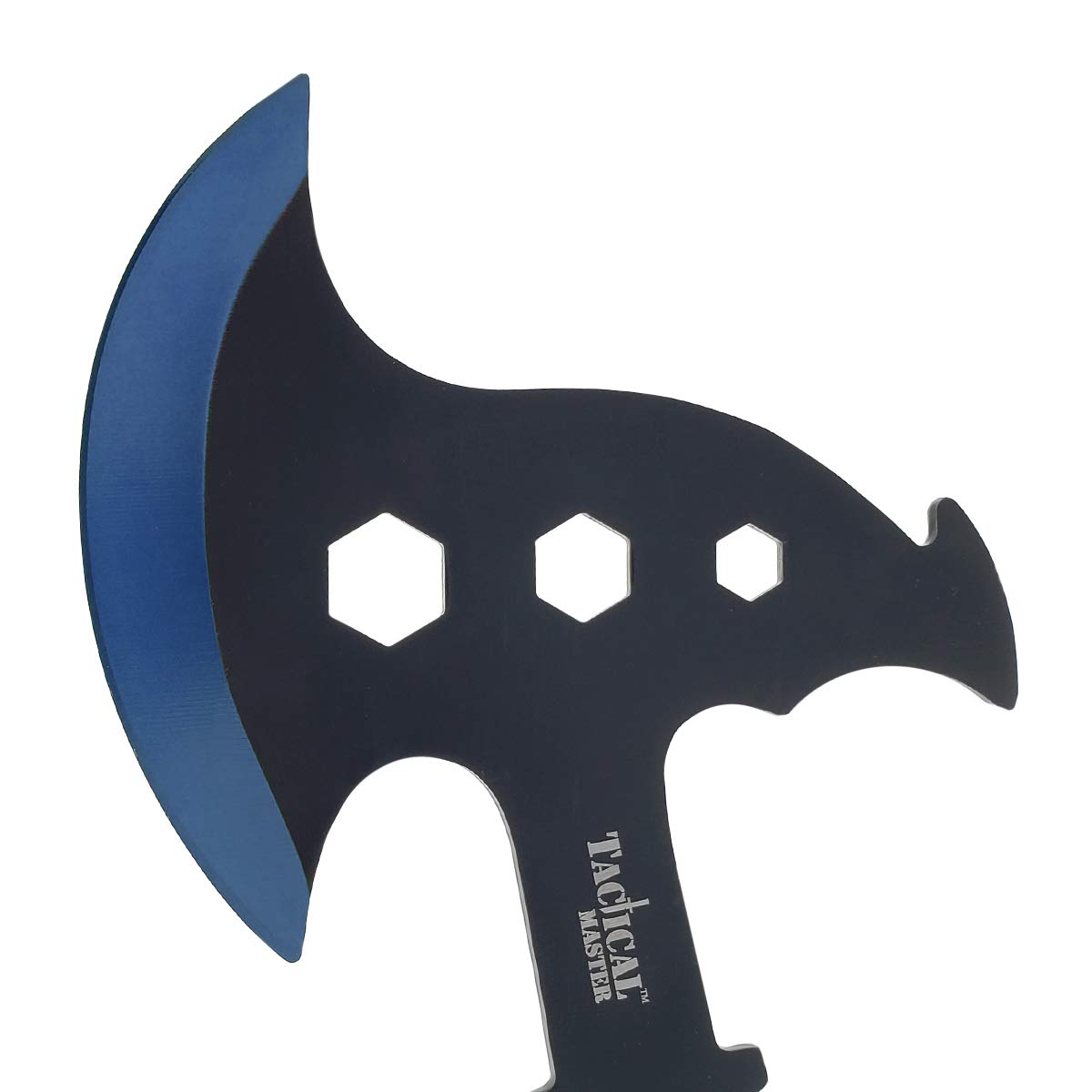 Target Master Tactical Black 10-inch Survival Tomahawk Throwing Axe with Sheath Camping Hunting Fishing Survival Hawk Hatchet (Blue) Tactical Master