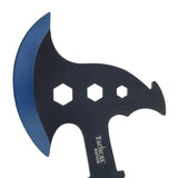 Target Master Tactical Black 10-inch Survival Tomahawk Throwing Axe with Sheath Camping Hunting Fishing Survival Hawk Hatchet (Blue) Tactical Master