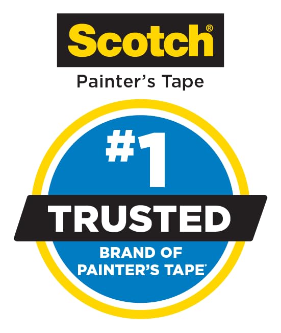 Scotch General Purpose Masking Tape, 1.88 in x 60.1 yd, Beige, Sticks for Up to 5 Days, Removes Easily Without Leaving Sticky Residue, Easy-to-Tear Masking Tape (2050-48MP) Scotch