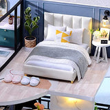 CUTEBEE DIY Dollhouse Miniature with Furniture, DIY Wooden Dollhouse Kit Plus Dust Proof and Music Movement, Creative Room for Valentine's Day Gift Idea(Cozy Time) CUTEBEE